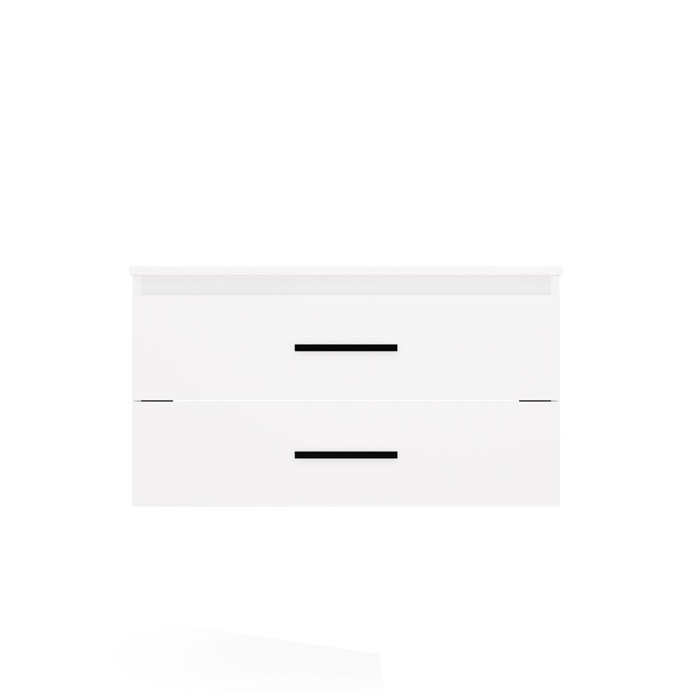 NEL - meuble de salle de bain 2 tiroirs 80cm