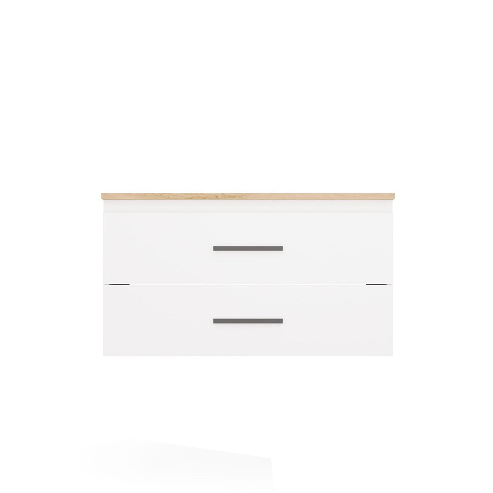 NEL - meuble de salle de bain 2 tiroirs 80cm