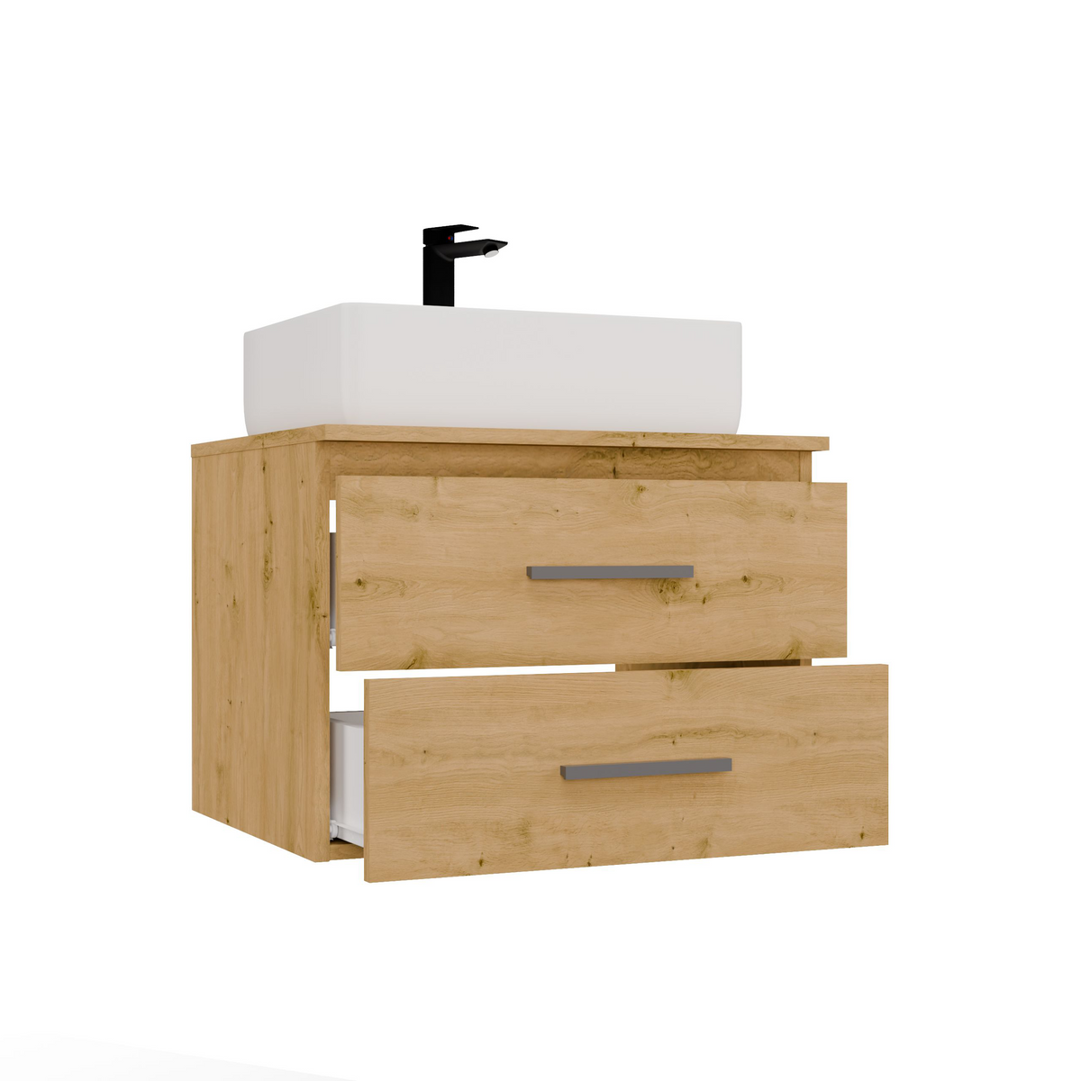NEL 60 - meuble de salle de bain 2 tiroirs 60cm