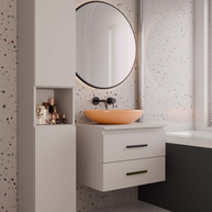 NEL 60 - meuble de salle de bain 2 tiroirs 60cm
