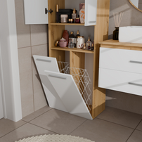NEL 2K DK - Armoire de salle de bain 2 paniers à linge