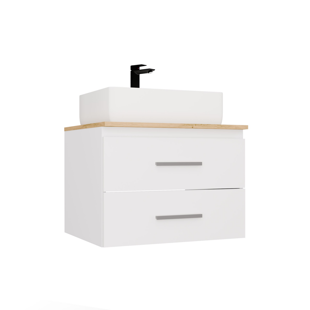 NEL 60 - meuble de salle de bain 2 tiroirs 60cm