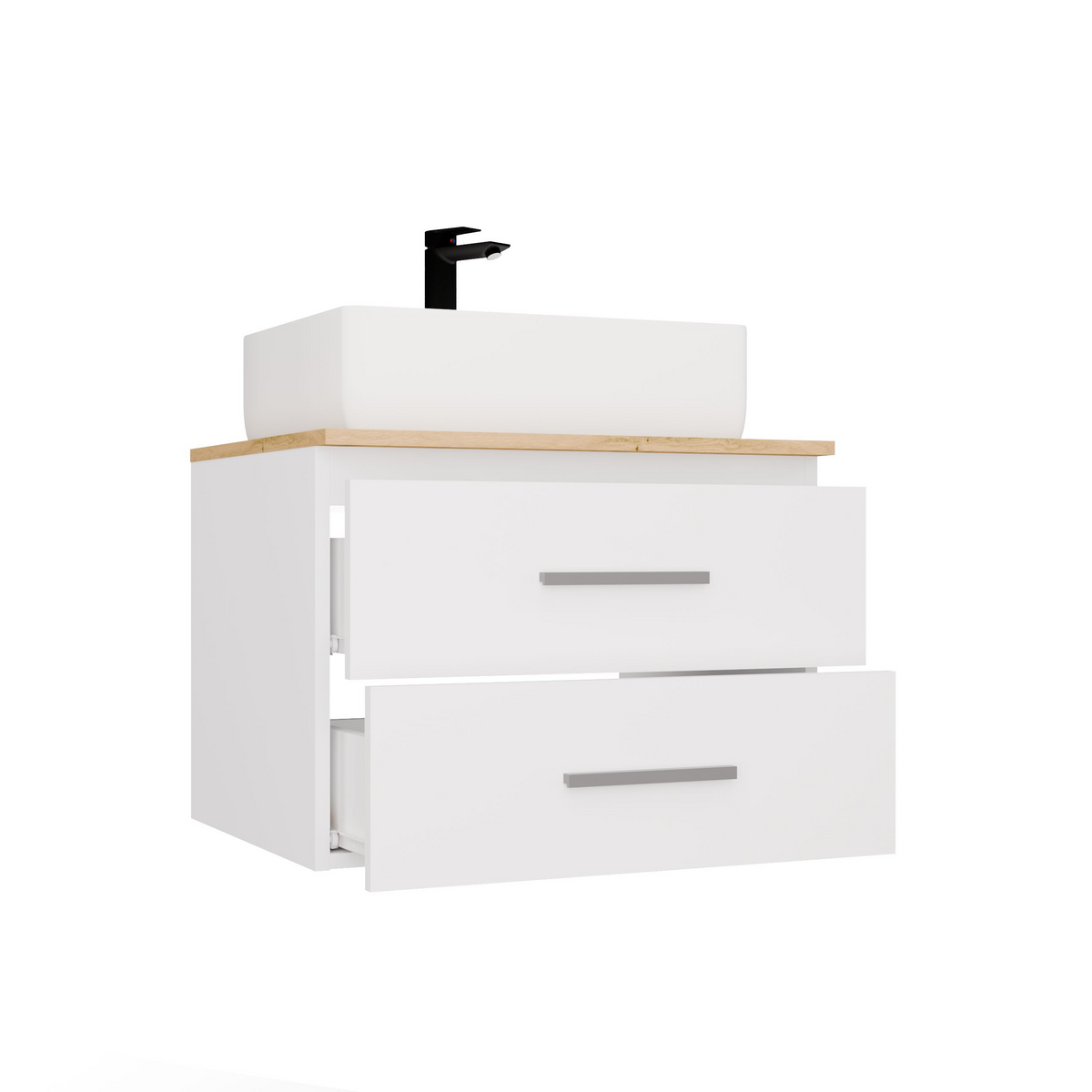 NEL 60 - meuble de salle de bain 2 tiroirs 60cm