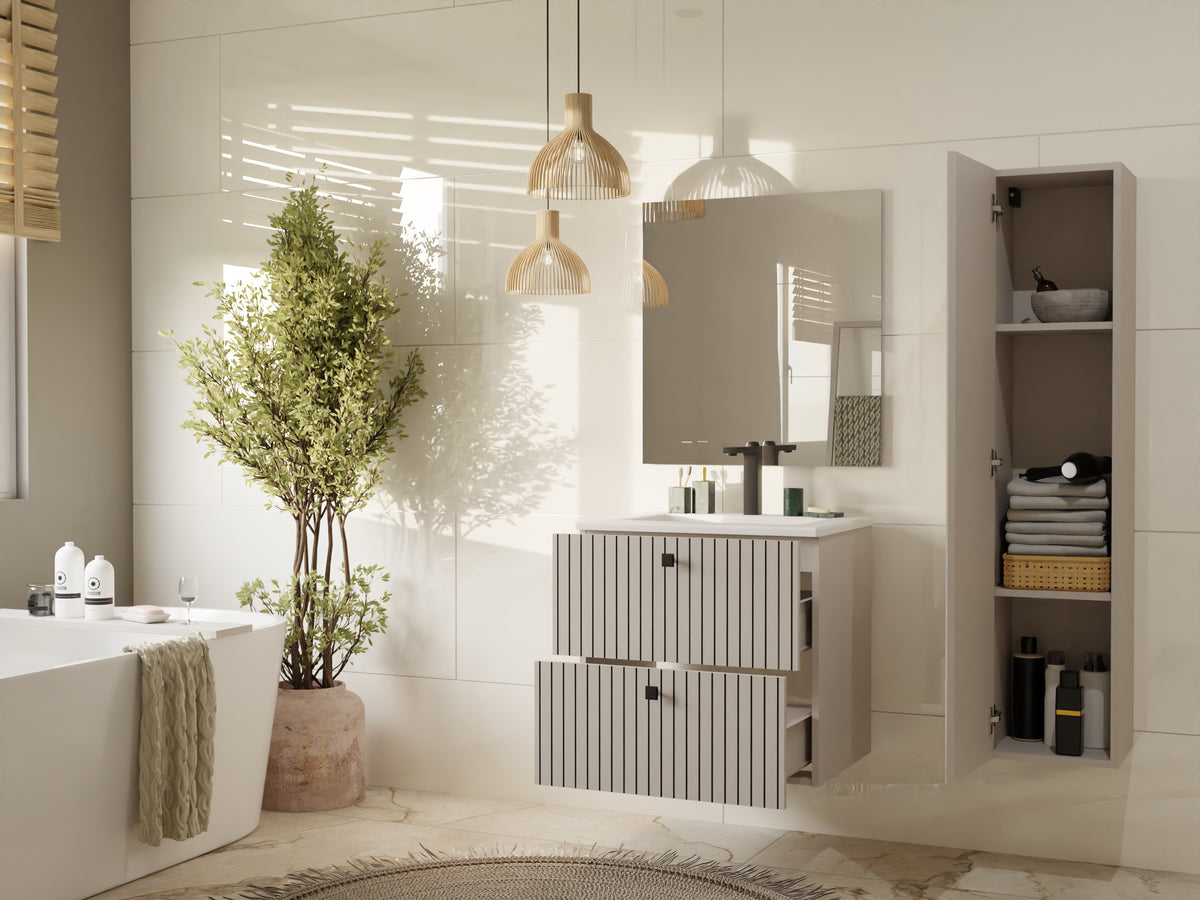 TIGO - meuble de salle de bain 2 tiroirs avec vasque
