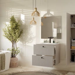 TIGO - meuble de salle de bain 2 tiroirs avec vasque