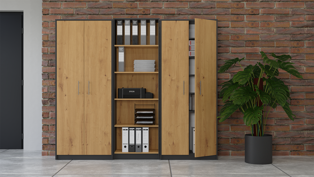 OLIV 2D - Armoire 8 étagères