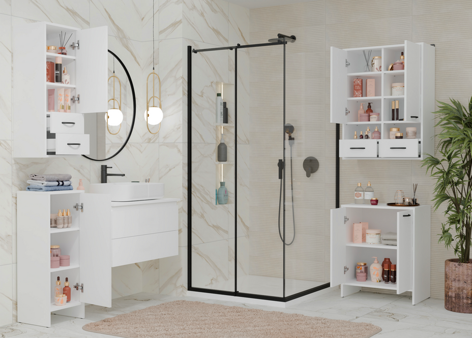 NINA 2DUM - Meuble de salle de bain sous lavabo 2 portes