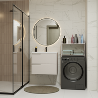 NINA NP - Meuble de salle de bain pour machine à laver, 2 étagères