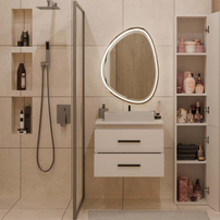 NEL 60 - meuble de salle de bain 2 tiroirs 60cm