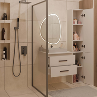NEL 60 - meuble de salle de bain 2 tiroirs 60cm