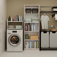 NINA NP - Meuble de salle de bain pour machine à laver, 2 étagères