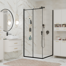 NINA W1D2S - Meuble de salle de bain 3 étagères & 2 tiroirs