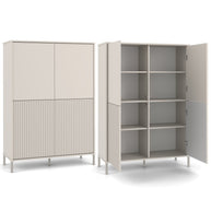 KAMARO - Armoire moderne 8 étagères et 4 portes