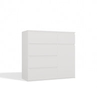 1D5S Commode - 1 porte à 5 tiroirs pour salon, chambre ou chambre d'amis