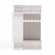HAGA III 1 SZ2W- Ensemble d’entrée avec 1 armoire + 2 porte-manteaux 6 crochets