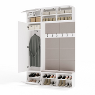 HAGA III 1 SZ2W- Ensemble d’entrée avec 1 armoire + 2 porte-manteaux 6 crochets