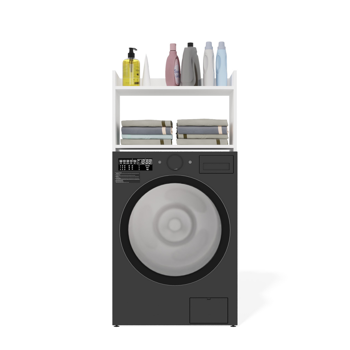 NINA NP - Meuble de salle de bain pour machine à laver, 2 étagères