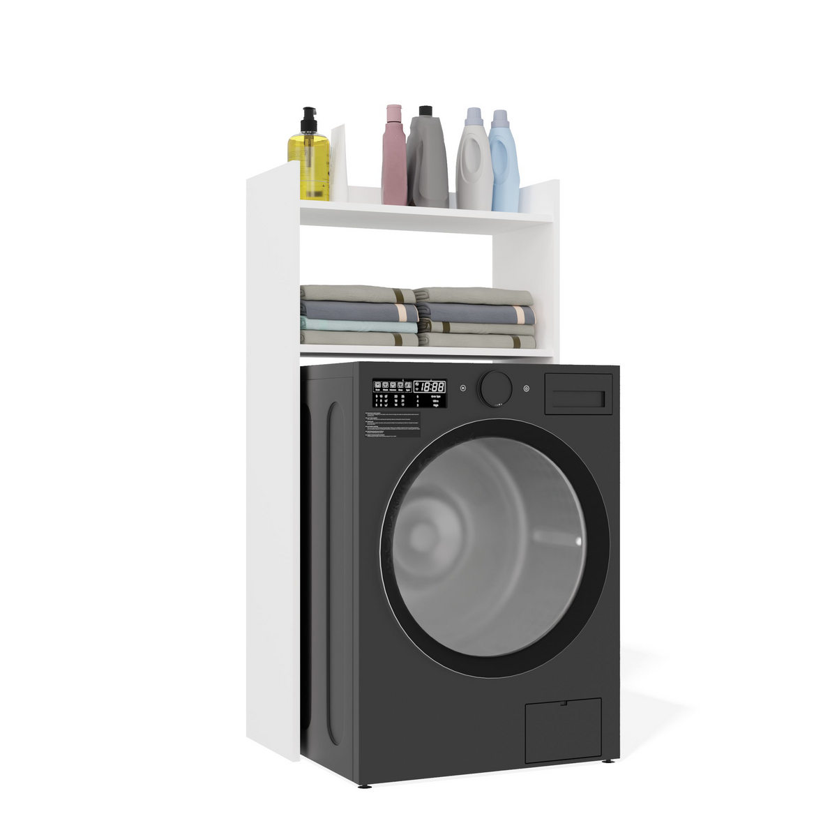 NINA NP - Meuble de salle de bain pour machine à laver, 2 étagères