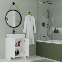 NINA 2DUM - Meuble de salle de bain sous lavabo 2 portes