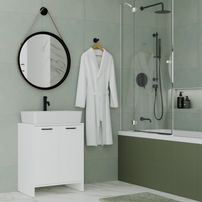 NINA 2DUM - Meuble de salle de bain sous lavabo 2 portes