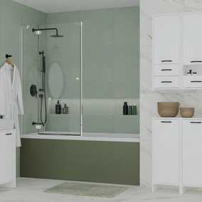 NINA 1D - Armoire de salle de bain 3 tablettes et 1 porte