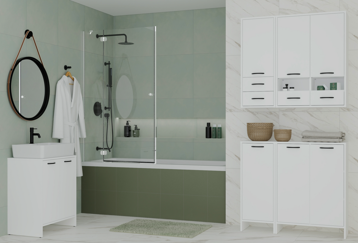 NINA 2DUM - Meuble de salle de bain sous lavabo 2 portes