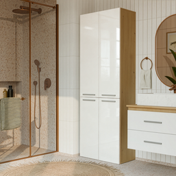 NEL 2K DD - Armoire de salle de bain 2 paniers à linge