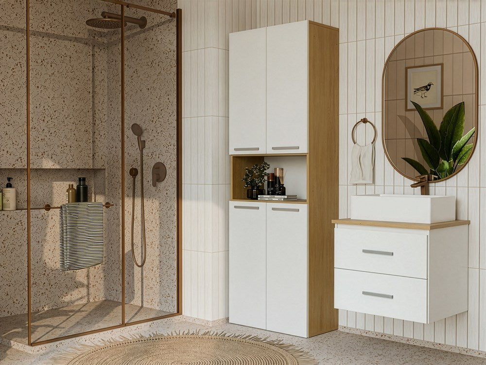 NEL 60 - meuble de salle de bain 2 tiroirs 60cm