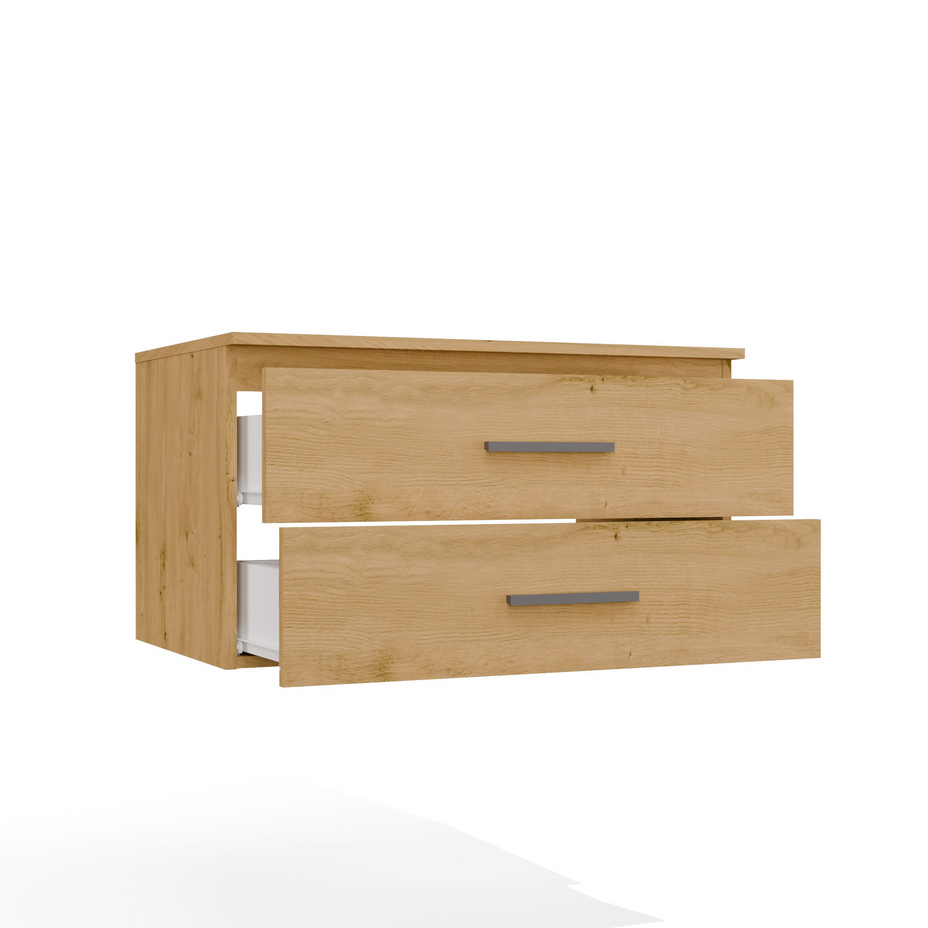 NEL - meuble de salle de bain 2 tiroirs 80cm