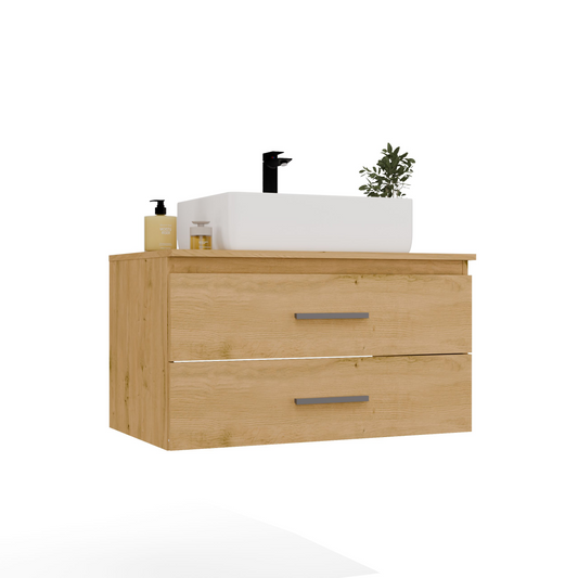 NEL - meuble de salle de bain 2 tiroirs 80cm