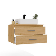 NEL 80 Meuble de salle de bain avec vasque, 2 tiroirs