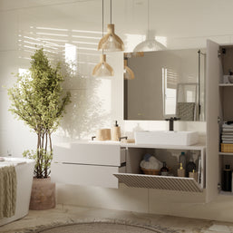 TIGO - meuble de salle de bain 2 tiroirs sans vasque