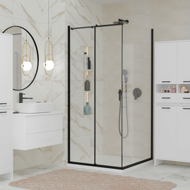 NINA 1K - Armoire de salle de bain avec panier à linge