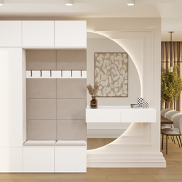 HAGA III 1 SZ2W- Ensemble d’entrée avec 1 armoire + 2 porte-manteaux 6 crochets