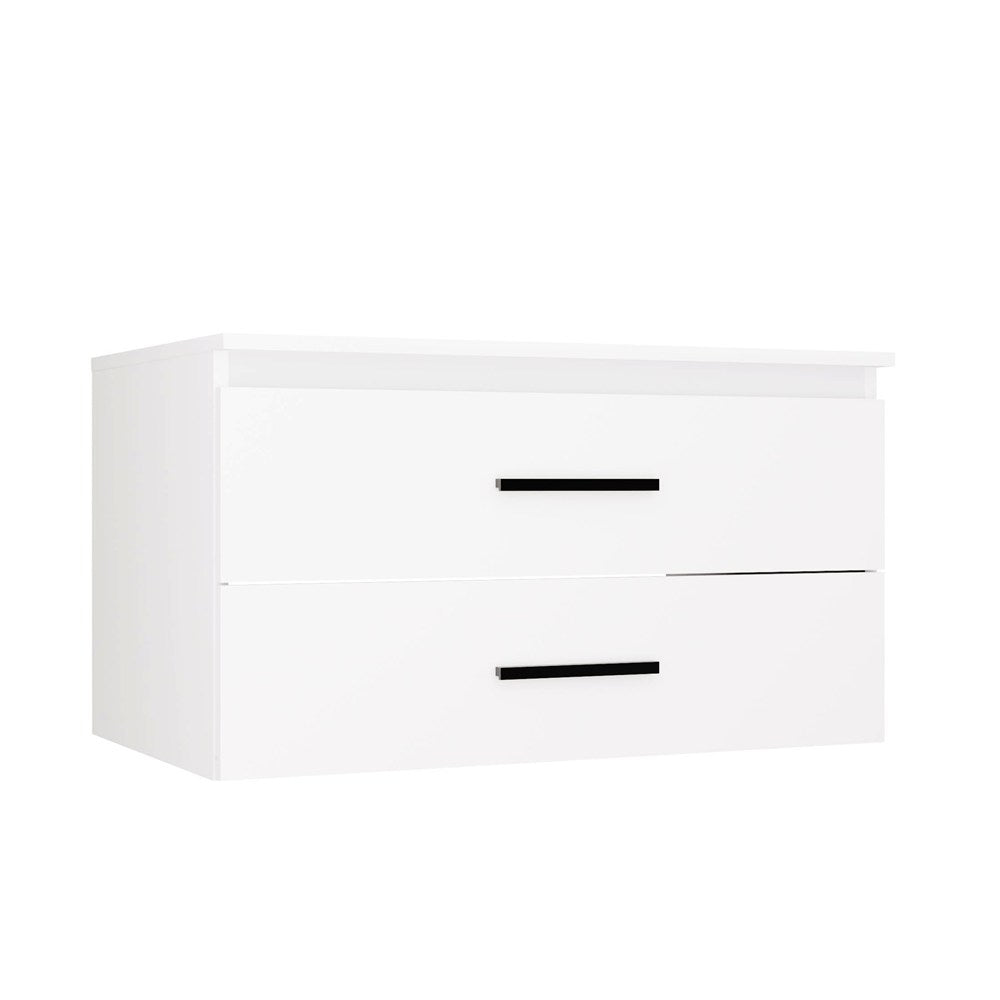 NEL - meuble de salle de bain 2 tiroirs 80cm