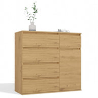 1D5S Commode - 1 porte à 5 tiroirs pour salon, chambre ou chambre d'amis