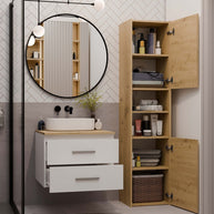 NEL 60 - meuble de salle de bain 2 tiroirs 60cm