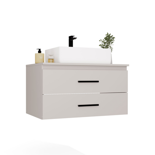 NEL - meuble de salle de bain 2 tiroirs 80cm