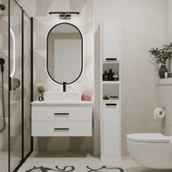 NEL - meuble de salle de bain 2 tiroirs 80cm