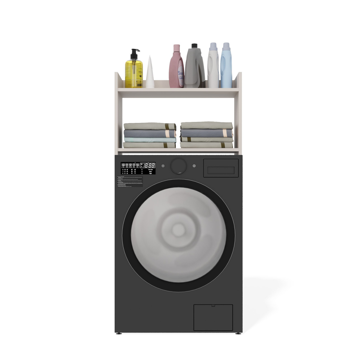 NINA NP - Meuble de salle de bain pour machine à laver, 2 étagères