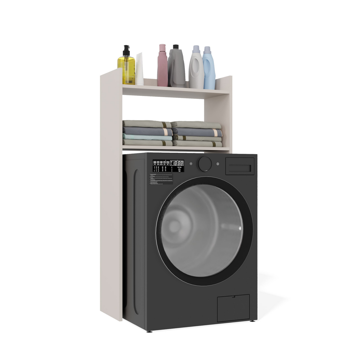 NINA NP - Meuble de salle de bain pour machine à laver, 2 étagères