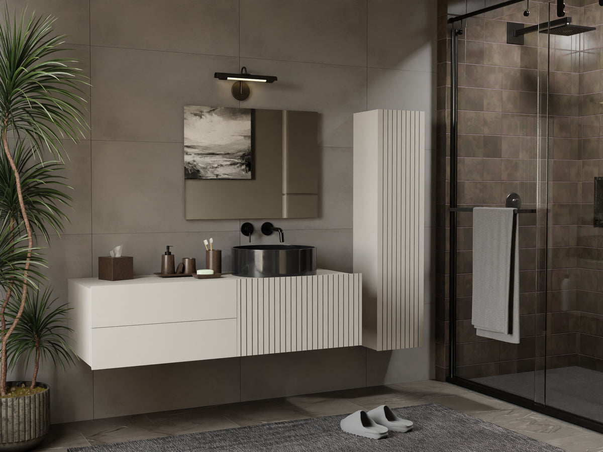 TIGO - meuble de salle de bain 2 tiroirs sans vasque