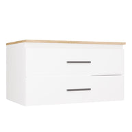 NEL - meuble de salle de bain 2 tiroirs 80cm
