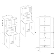 POLA MULTI - Meuble de salle de bain au-dessus de la machine à laver, colonne, étagère