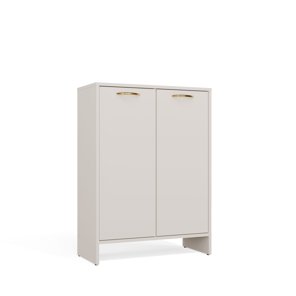 NINA 1K1D - Armoire de salle de bain panier à linge 3 étagères et 2 portes