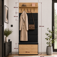 LIOR - Portant + meuble à chaussures - pour l'entrée