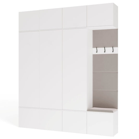 HAGA IV 3SZ1W - Ensemble d’entrée avec 3 armoires + porte-manteau + banc