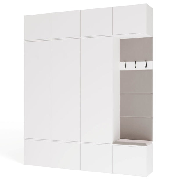 HAGA IV 3SZ1W - Ensemble d’entrée avec 3 armoires + porte-manteau + banc