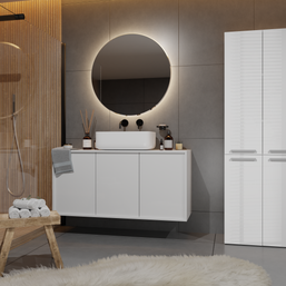 NEL 2K DD - Armoire de salle de bain 2 paniers à linge
