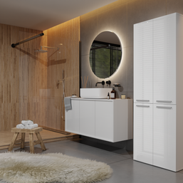 NEL 2K DD - Armoire de salle de bain 2 paniers à linge